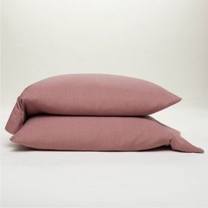 Casaluna Rose Jersey Solid 42”x20” Pillowcase King Set (2) Cotton Lyocell NEW